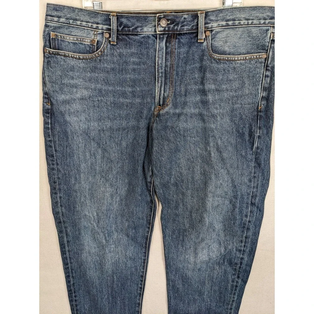 Lands End Square Rigger Mens Jeans Size 40 x 28.5 Traditional Fit Cotton Blue
